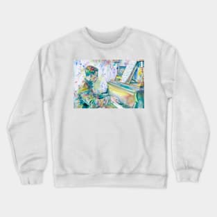 MAURICE RAVEL watercolor portrait .1 Crewneck Sweatshirt